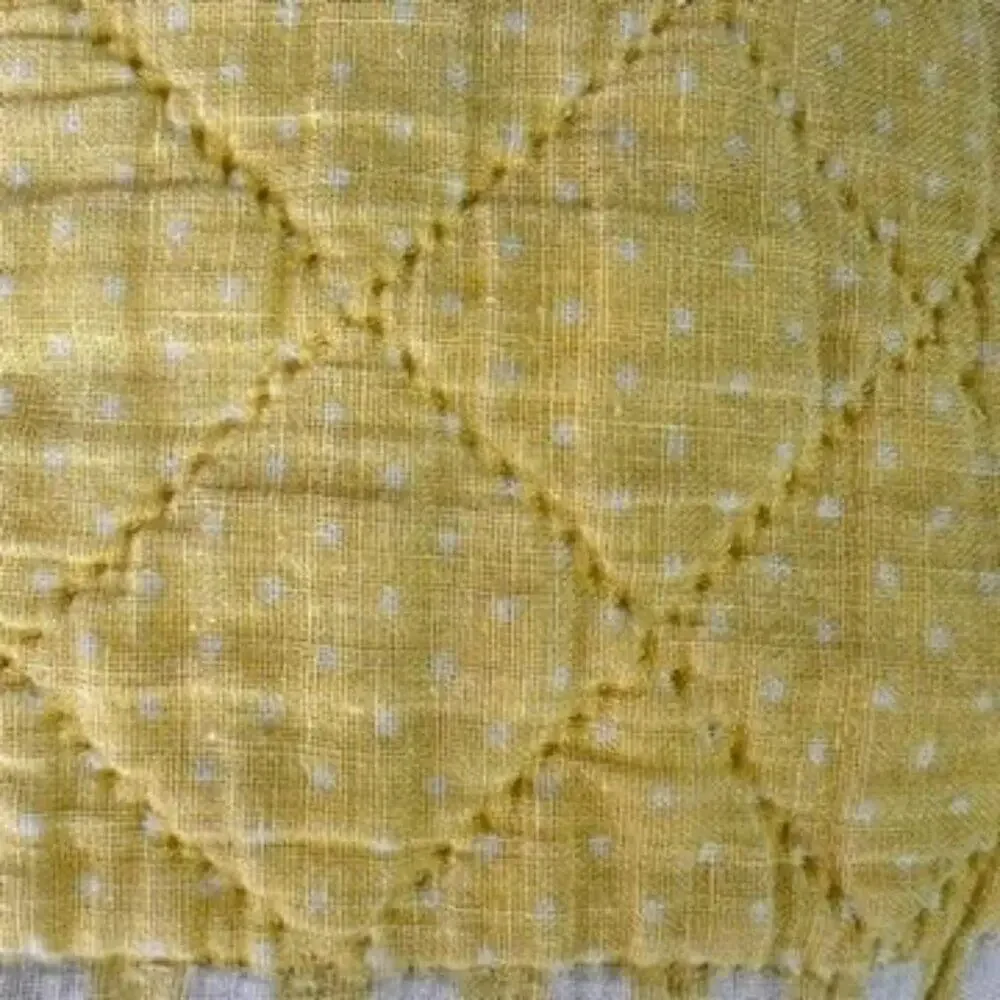 Vintage Handmade Patchwork Hand Quilted Crib Quilt Clown balloons Ruffled Edge
